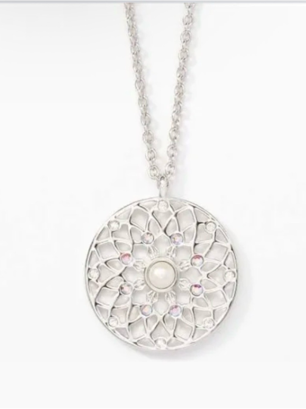 NWT Touchstone Crystal “Lacework” Necklace; Retired